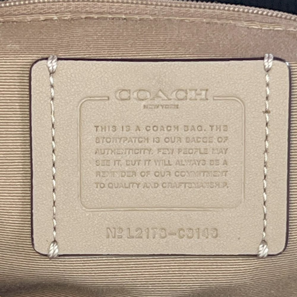 Coach Signature Pattern Leather Purse - Picture 9 of 11